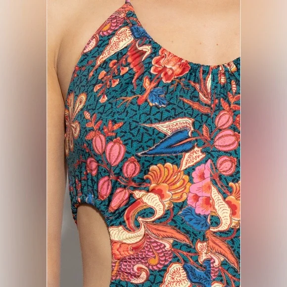 ULLA JOHNSON ‘MABEL PRINT RUCHED CUTOUT’ SWIMSUIT, Medium, $425 - Picture 3 of 15